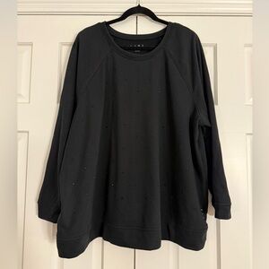 Lane Bryant Livi Black Sparkly Studded Sweatshirt Size 22/24
